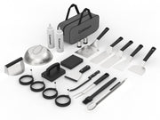 cuisinart front view tote open showing organized tools for easy transport