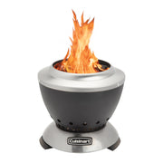 Cuisinart front view showing compact smokeless fire pit and sleek design benefits