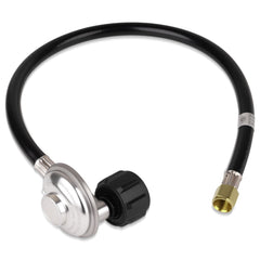 Cupbunny front view of regulator hose showing compact design and quick hookup benefit
