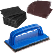 CUSINIUM kit packaging showing full griddle cleaning set and benefits