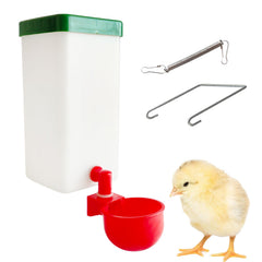 Cyrading front view hanging waterer showing compact design and easy access