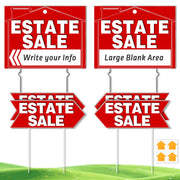 cyrico front-facing estate sale sign showing clear bold messaging and visibility