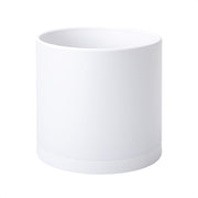 D'vine Dev front view of white planter showing minimalist silhouette and modern appeal