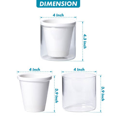 D'vine Dev clear glass reservoir side profile showing water visibility for easy refills