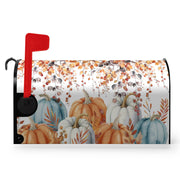 Dacawin front-facing mailbox cover showing pumpkin artwork and curb appeal benefit