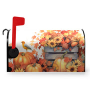 Dacawin front view of autumn mailbox cover enhancing curb appeal