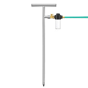 DACK root feeder front view showing entire stainless-steel wand and T-handle, durable construction benefit