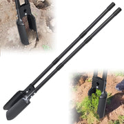 DAKEPOLE front view of post hole digger showing full length and balance benefit