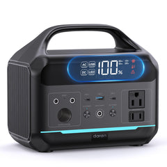DARAN front panel showing ports and controls, easy access for charging