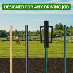 DCLFIRMX in use driving a metal T-post for faster, more accurate installs
