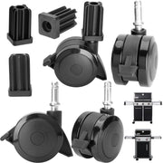 DcYourHome 70360 front packaging showing four locking casters and insert kit, durable replacement