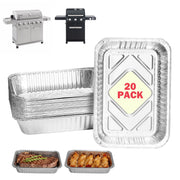 DcYourHome front packaging showing 20-pack grease tray liners for Monument grills, easy storage