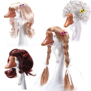 DECOHS front view of all four porch goose wigs showing variety and convenience