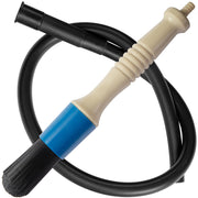 DECOHS front view of parts washer brush showing full tool and hose, highlights reach