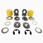 DEEG front wheel bearing kit packaging showing components and fitment guide