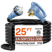 Deeklify front view plug and receptacle showing secure connection and reliability