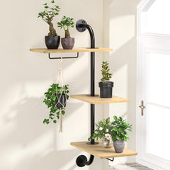 DELLAN front view of mounted shelves showing tidy vertical plant display and space saving
