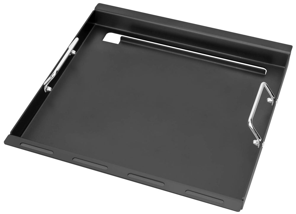 DELSbbq front view griddle insert showing full cooking surface and fit benefit