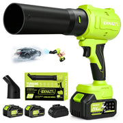 Denaztl blower front profile showing compact design and portability benefit