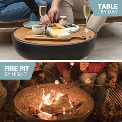 DENKOE deep bowl loaded with wood, longer burn sessions