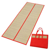 Dependable Industries front view of red-trimmed mat for portable comfort