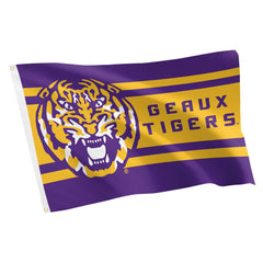 Desert Cactus LSU flag front view showing bold team colors and visibility