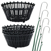 DESQUIGGLE front view of black orchid basket showing shape and drainage