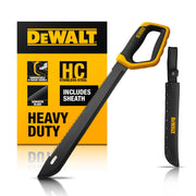DEWALT full-length machete front view showing durable blade and handle benefit of visibility