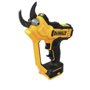 DEWALT pruner front profile showing compact cordless design and grip benefit