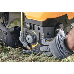 DEWALT Variflo control knob detail allows precise flow adjustment