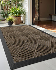 DEXI doormat full view showing shape and brown color for a neat entry
