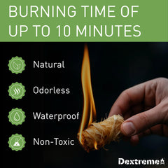Dextreme single piece close-up highlighting texture and quick ignition