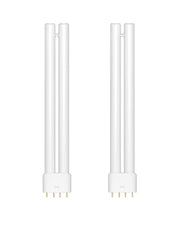 Dichroma front view of two-pack bulbs showing product and clear labeling for easy replacement