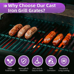 Dictirdy grates installed on a Weber Spirit grill demonstrating improved sear marks