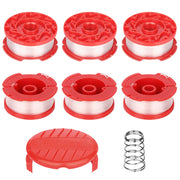 Dilsuaco front packaging showing eight pre-wound spools and included cap spring, quick replacement benefit