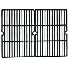 Direct store front view of two cast iron grids showing full cooking surface and fit