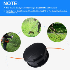 DMKJIDP installed on Echo straight-shaft trimmer demonstrating easy bump-feed benefit