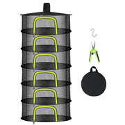 Doacpcr front view of 6-layer rack showing roomy tiers and foldable design for space savings