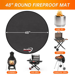 DocSafe mat under Solo Stove Bonfire demonstrating ember protection benefit