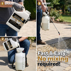 DOMINATOR applied on pea gravel demonstrating stabilized surface