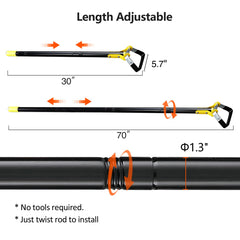 DonSail handle top grip detail highlighting comfort and reduced hand fatigue
