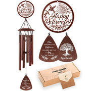 Doopeer hummingbird wind chime front view showing full bronze finish and tubes for elegant décor