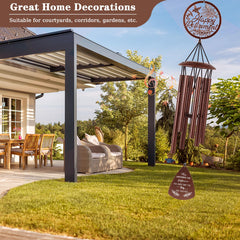 Doopeer hummingbird wind chime hanging on a porch creating calming outdoor ambiance