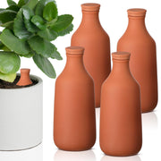 DoubleFill front pack of four terracotta ollas showing compact 24 oz reservoirs and easy storage benefit