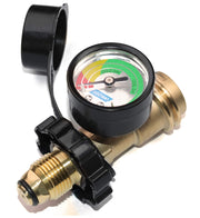 DOZYANT adapter front view showing QCC1 outlet and gauge for easy conversion