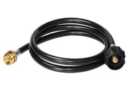 DOZYANT front view of 5 ft adapter hose showing connectors and hose, reliable conversion