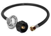DOZYANT front view of regulator and hose showing compact assembly and safety
