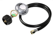 DOZYANT front view of regulator hose showing gauge and connectors for safe use