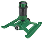 Dramm ColorStorm front view showing compact sprinkler and even coverage