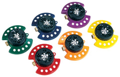 Dramm ColorStorm turret head showing nine spray patterns for options